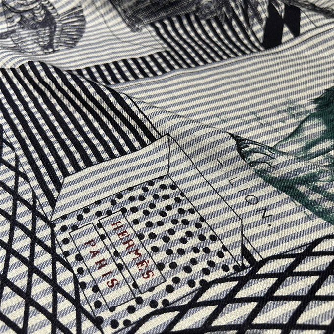 KHĂN Hermes Grand Theatre Nouveau Wool Blend scarf