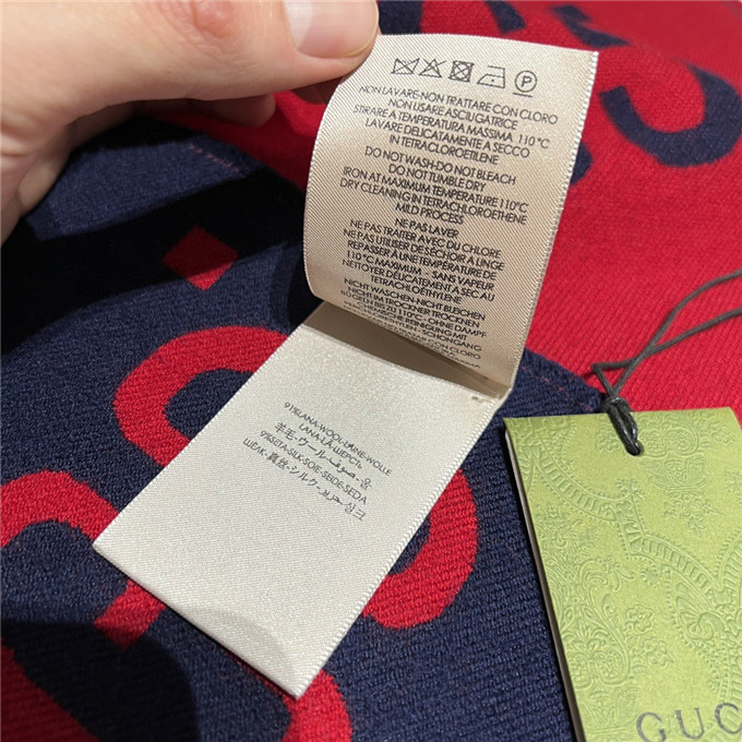 KHĂN Gucci GG Red scarf