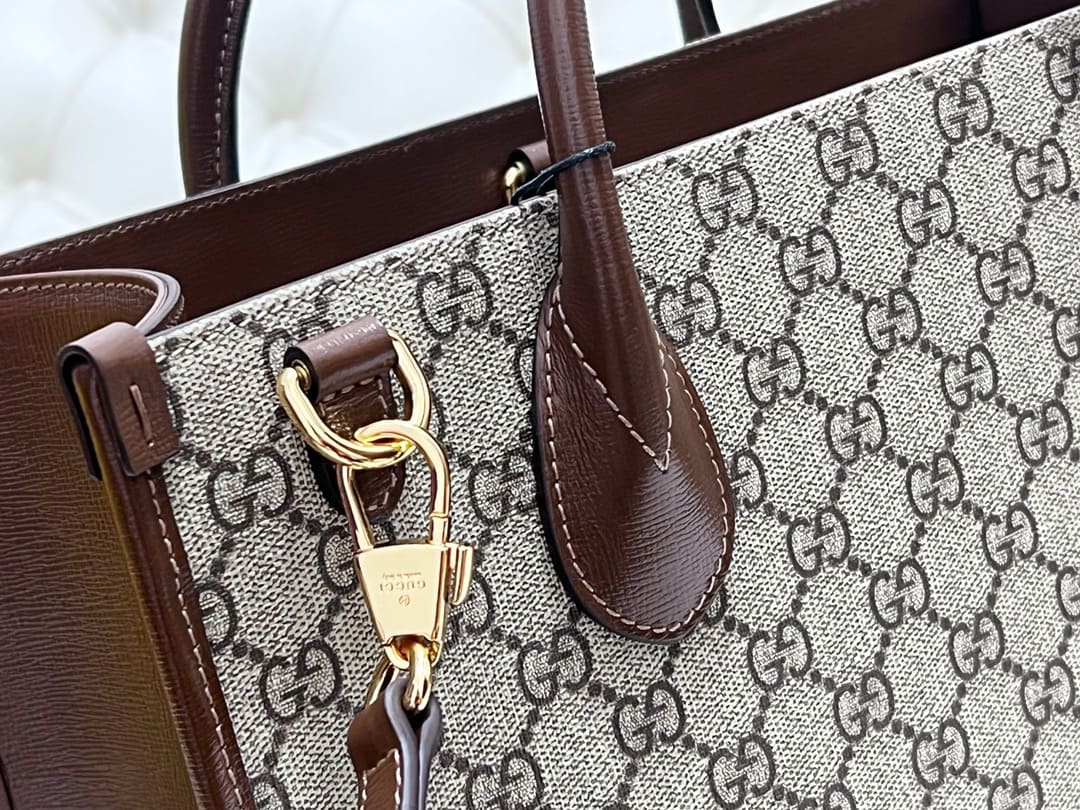 TÚI Gucci GG small tote bag brown Top Quality