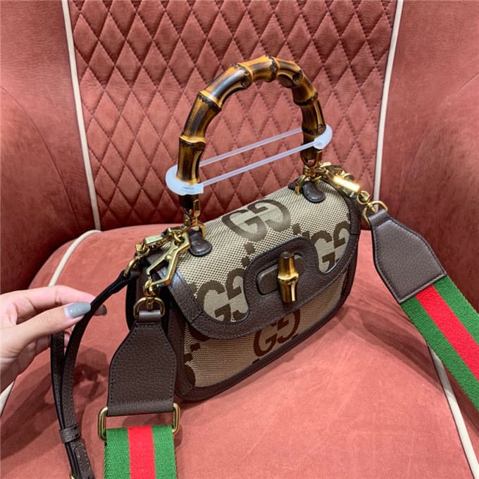 TÚI Gucci bamboo 1947 jumbo gg small top handle bag Top Quality