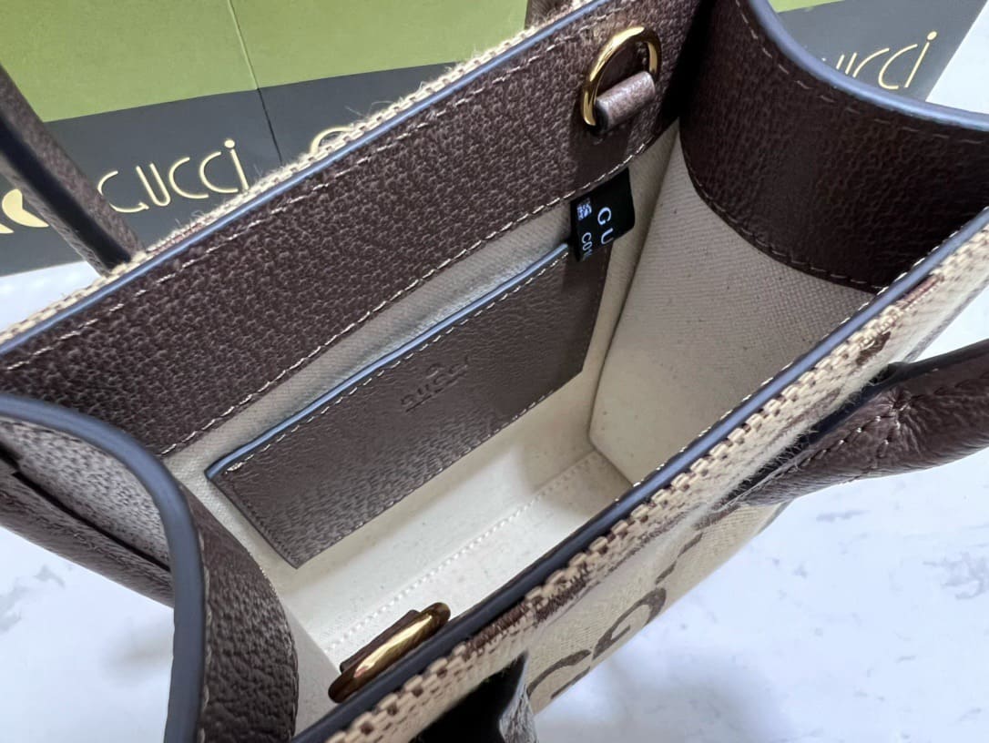 TÚI Gucci GG mini Jumbo Tote Bag brown Top Quality