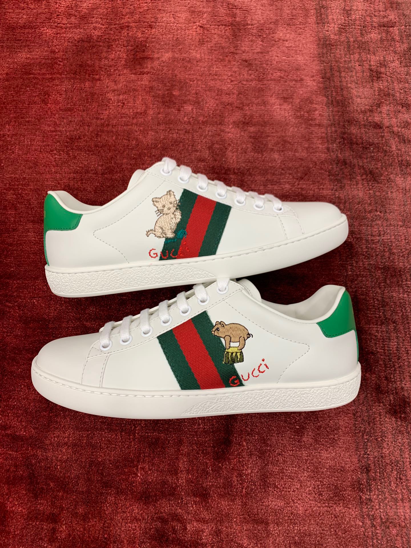 GIÀY GUCCI Leather Ace Sneakers Doraemon White