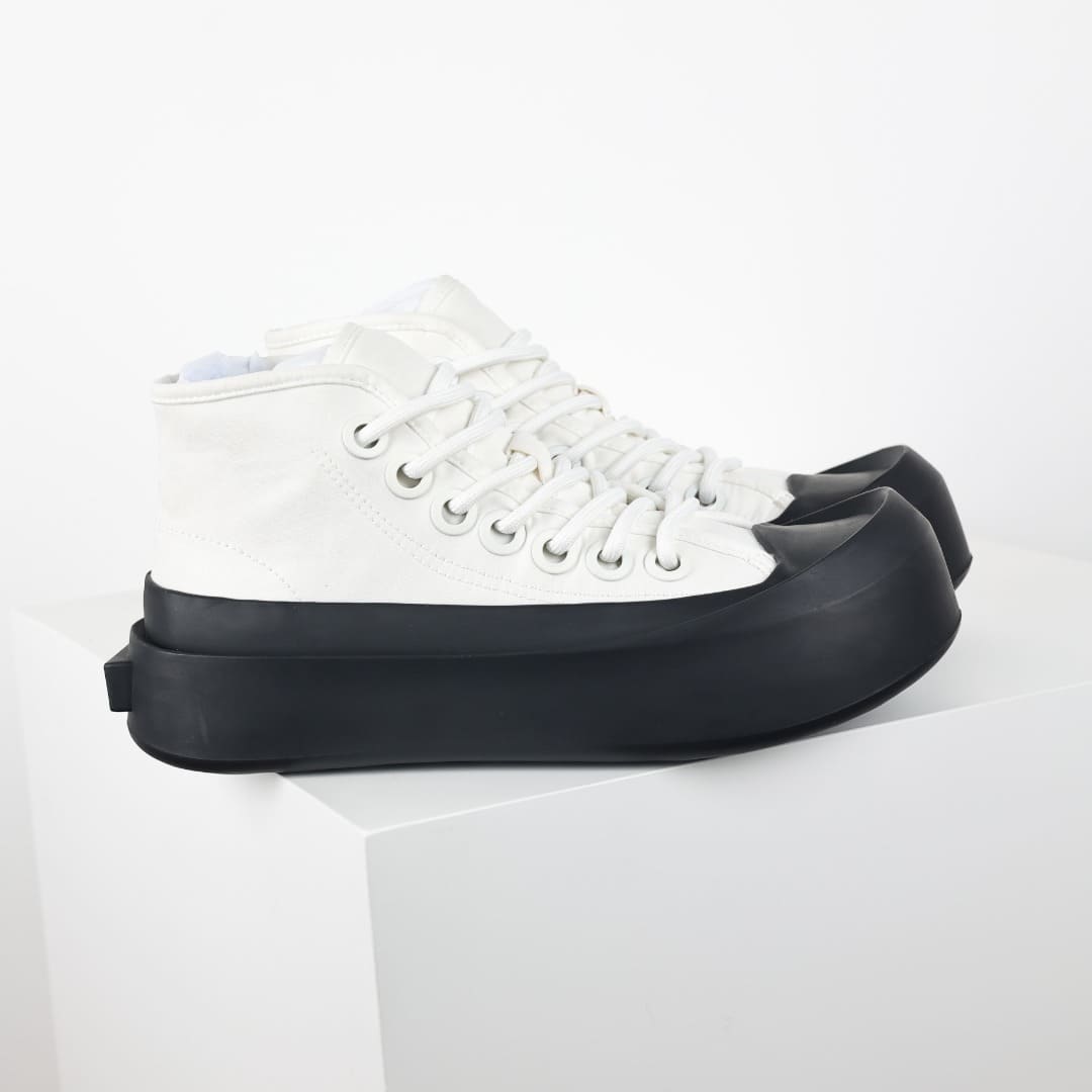 GIÀY BOTTEGA VENETA CANVAS HIGH TOP UNISEX TOP QUALITY SHOES AAA