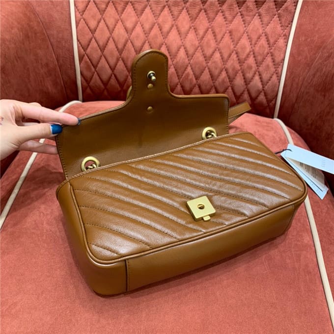 TÚI Gucci Marmont small matelasse shoulder bag brown Top Quality
