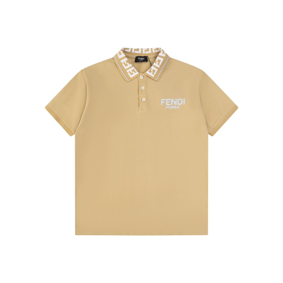 ÁO FENDI POLO SHIRT MÀU VÀNG NHẠT UNISEX