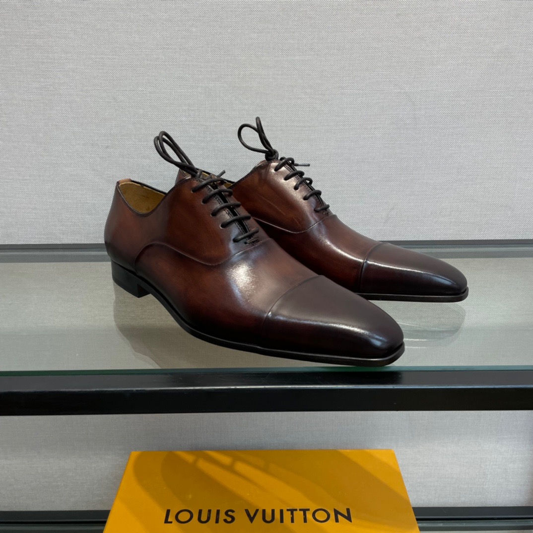GIÀY LOUIS VUITTON BROWN LEATHER BROGUES SHOES