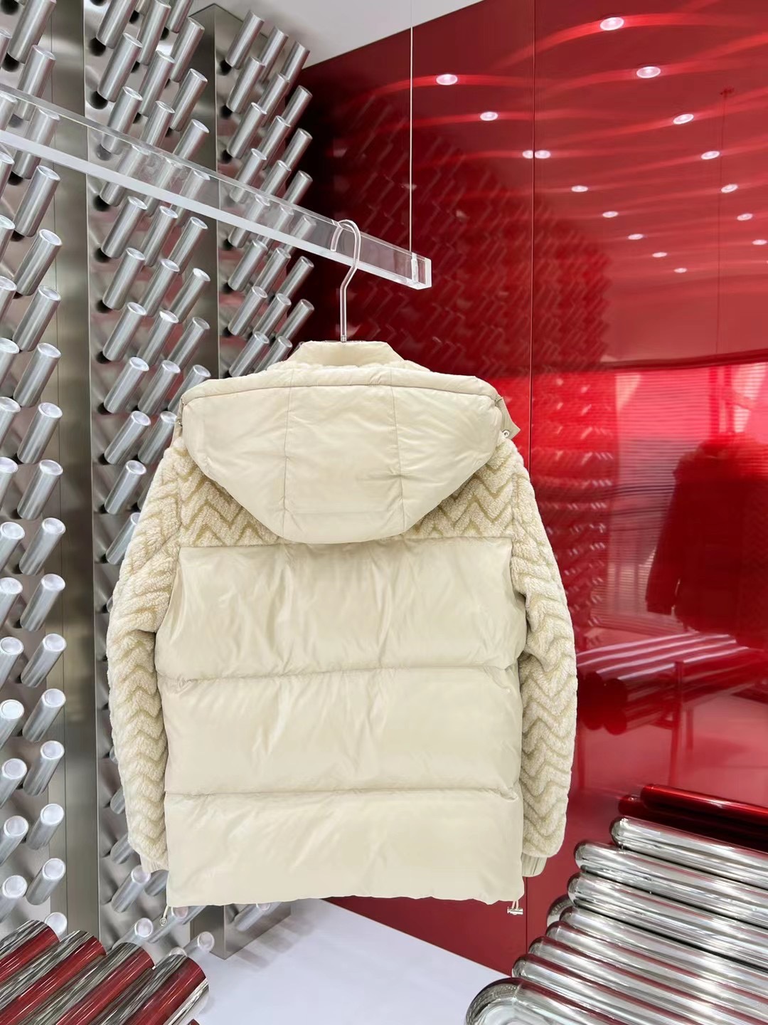 ÁO MONCLER FEATHER TWEED DOWN JACKET