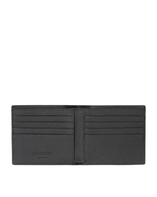 VÍ Burberry Black Grainy Leather International Bifold Wallet