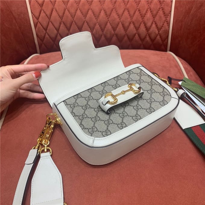 TÚI Gucci Horsebit 1955 bag white Top Quality