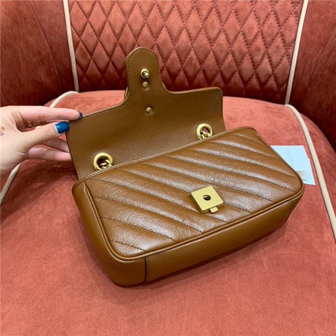 TÚI Gucci Marmont small matelasse shoulder bag brown Top Quality