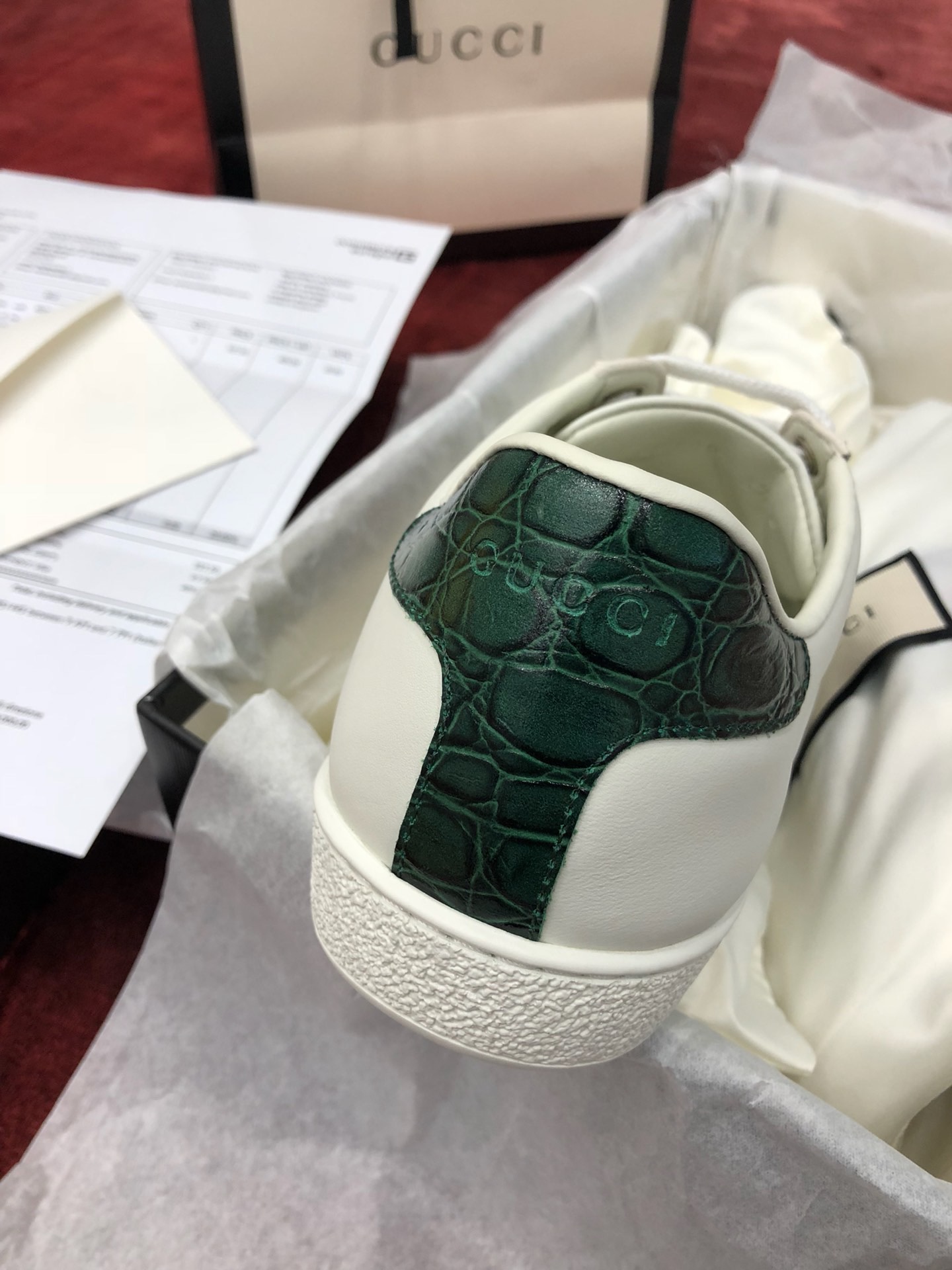 GIÀY GUCCI Leather Ace Sneakers White