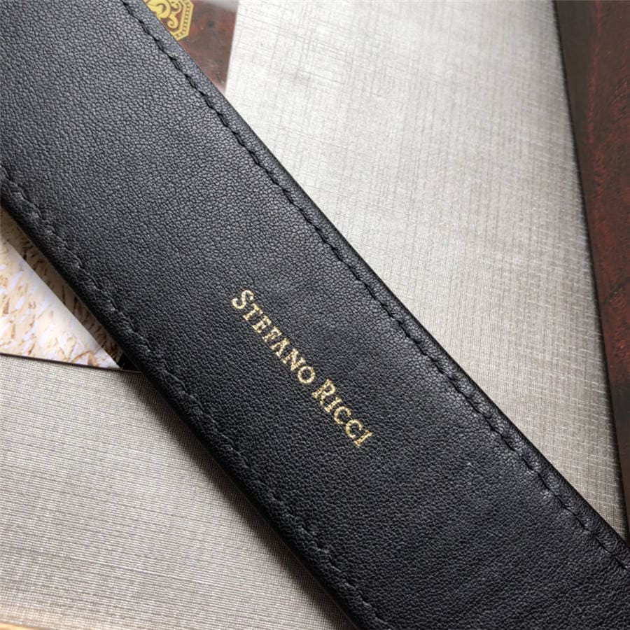 DÂY LƯNG STEFANO RICCI CROCODILE LEATHER DA CÁ SẤU Belt Khóa vàng