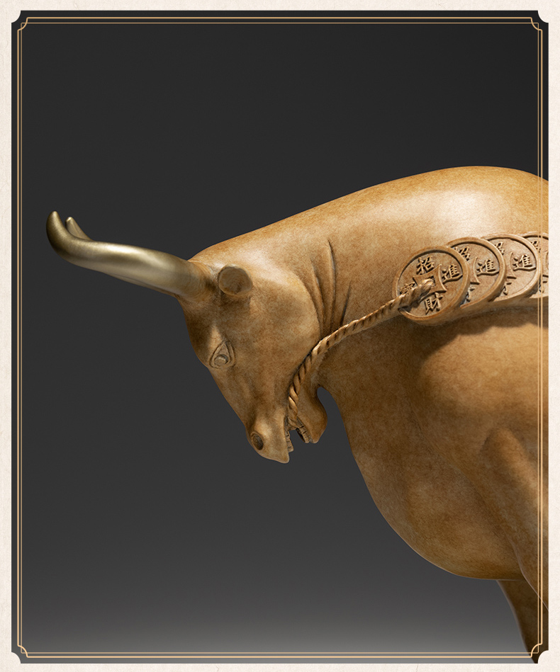 Tượng đồng Ngưu Tài Thịnh Vượng