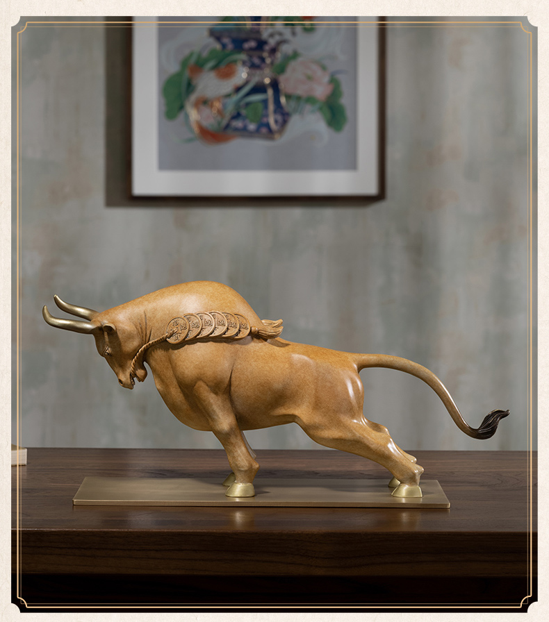 Tượng đồng Ngưu Tài Thịnh Vượng