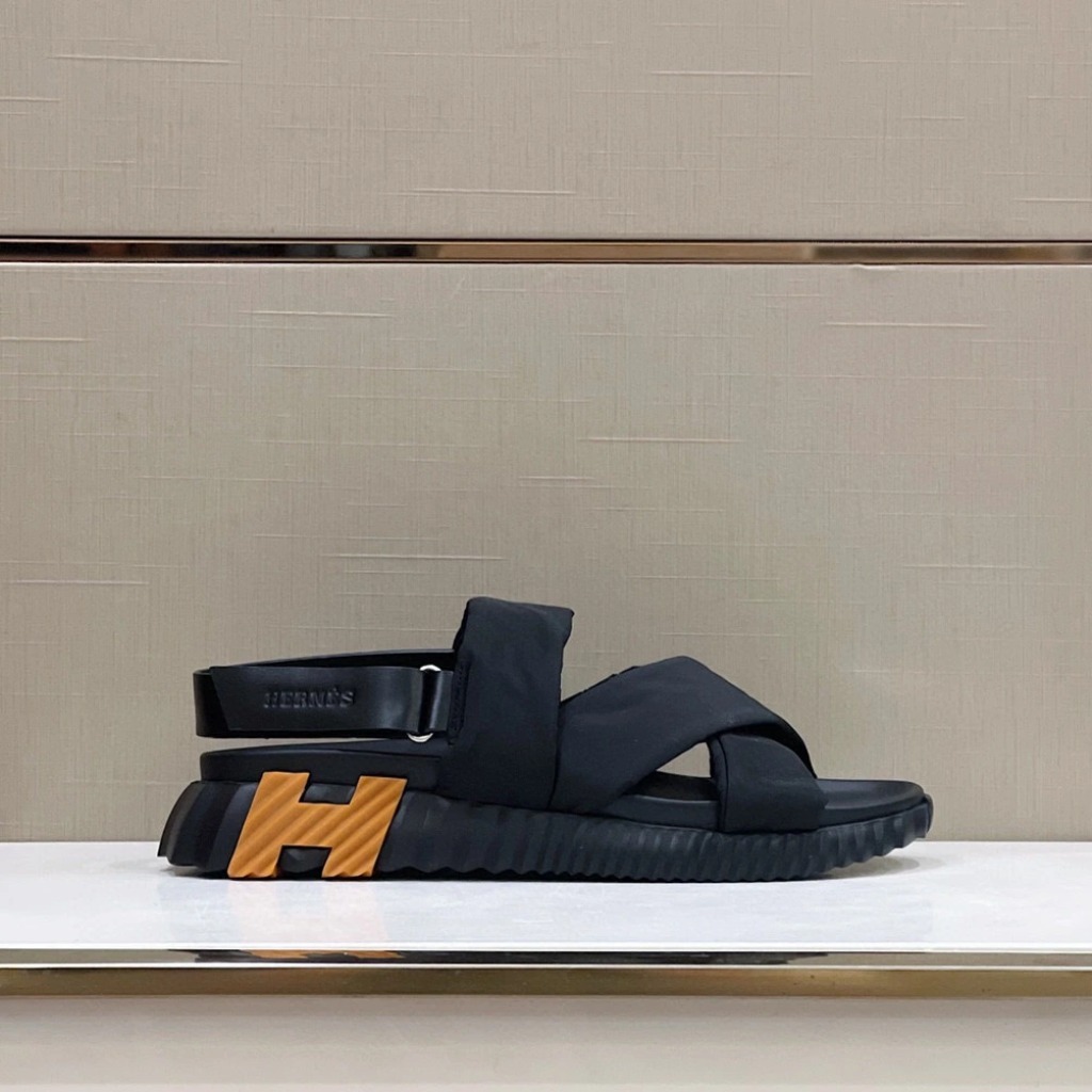 DÉP HERMES Electric sandal Nylon Black
