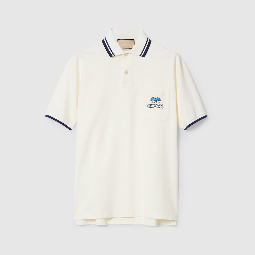 ÁO GUCCI GG POLO SHIRT MÀU TRẮNG UNISEX