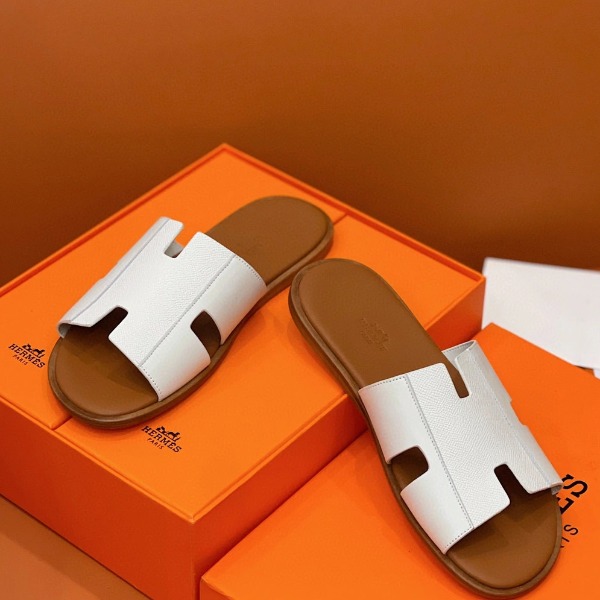 DÉP HERMES IZMIR WHITE BROWN SANDAL AAA