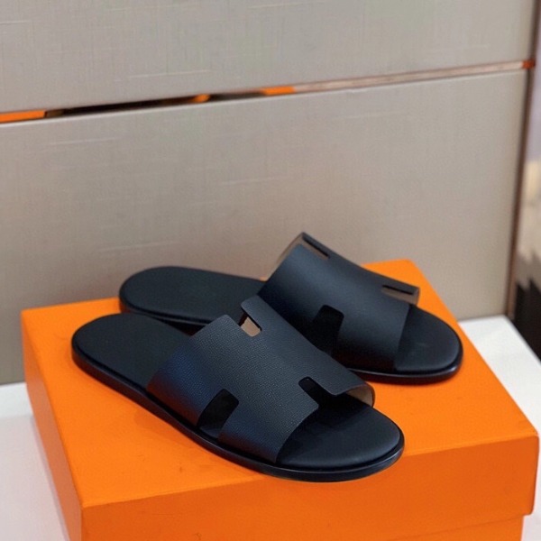 DÉP HERMES IZMIR MATTE BLACK SANDAL AAA