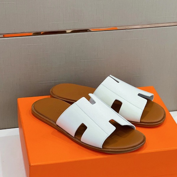 DÉP HERMES IZMIR WHITE BROWN SANDAL AAA