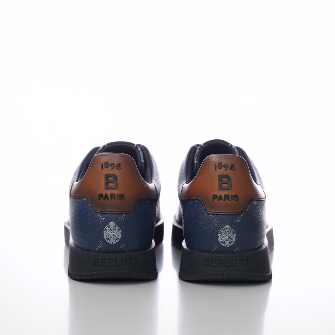GIÀY BERLUTI LOGO LEATHER SNEAKER SHOES AAA