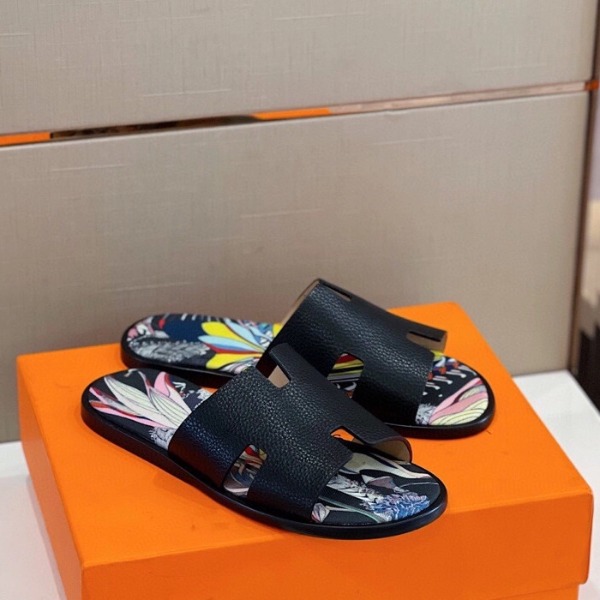 DÉP HERMES IZMIR BLACK GRAFFITI SANDAL AAA