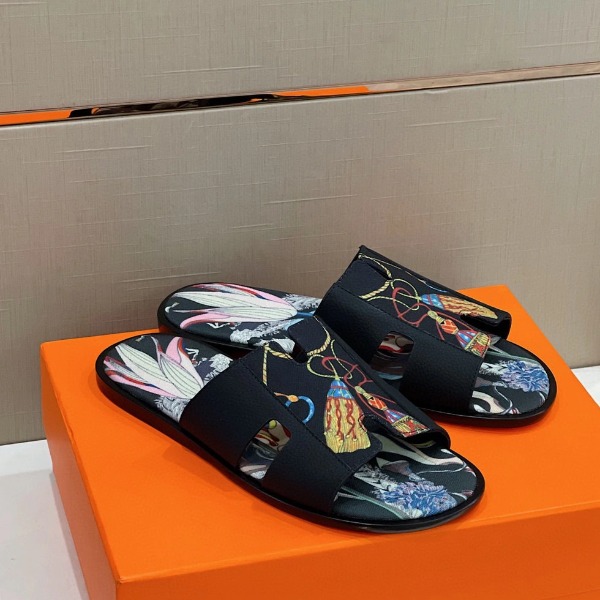 DÉP HERMES IZMIR BLACK GRAFFITI SANDAL AAA