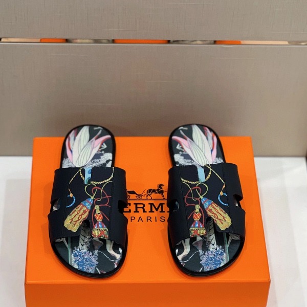DÉP HERMES IZMIR BLACK GRAFFITI SANDAL AAA