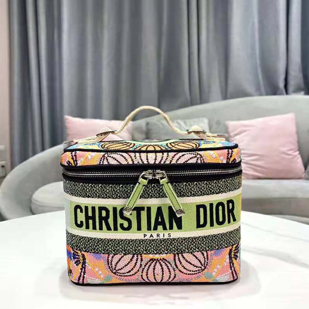 TÚI Dior Women DiorTravel Vanity Case Multicolor Dior in Lights Embroidery