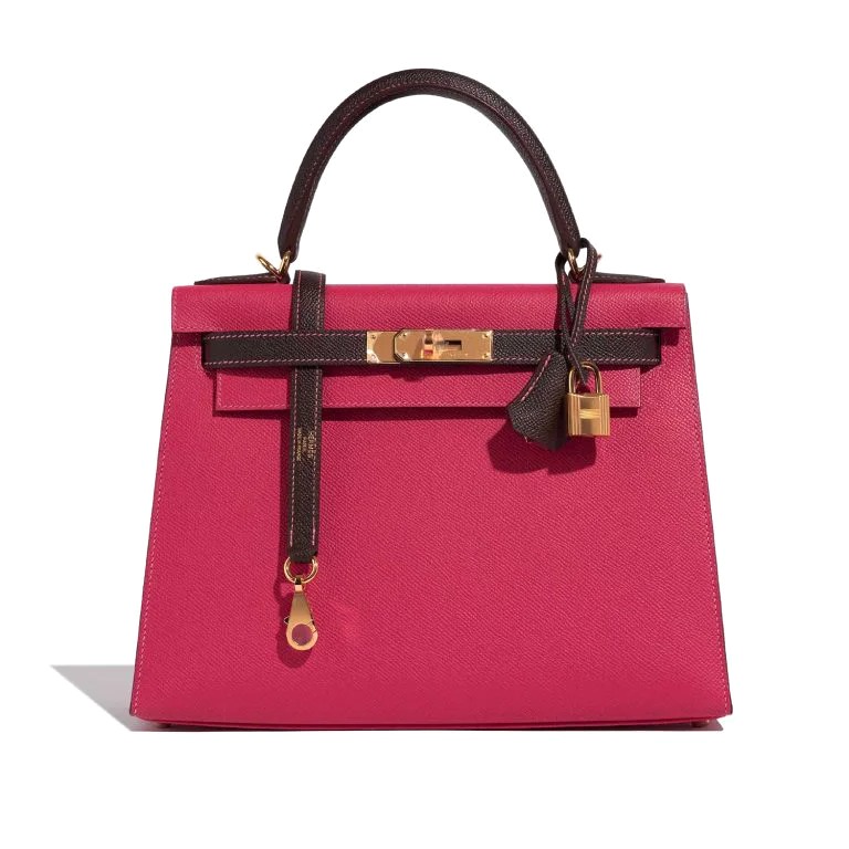 TÚI Hermès Kelly HSS 28 Epsom Rose Tyrien Chocolate