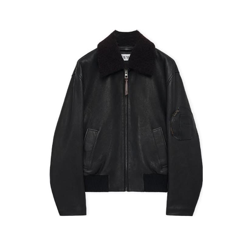 ÁO LOEWE BOMBER LEATHER JACKET TOP QUALITY AAA DA DÊ