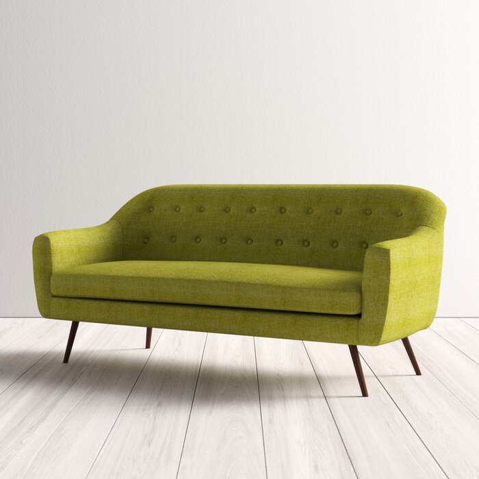 SOFA NỈ CHÂN GỖ NITEC Flared Arm Sofa