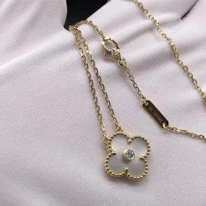 Vòng cổ Van Cleef & Arpels Vintage Alhambra xà cừ vàng hồng 18K
