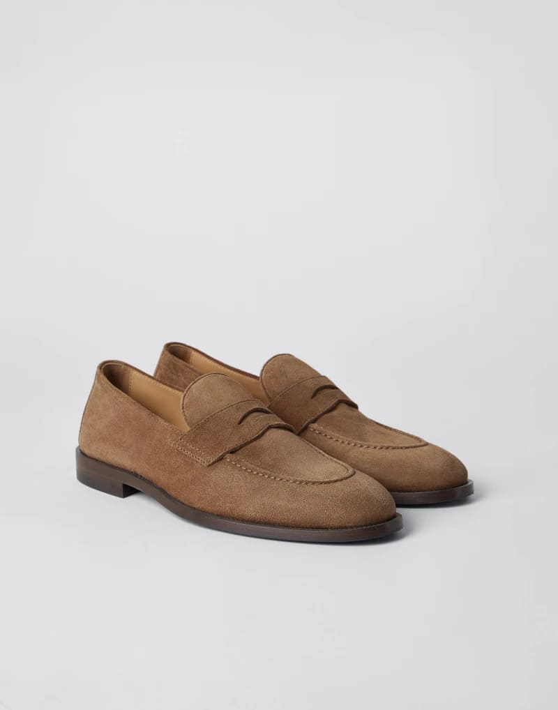 GIÀY BRUNELLO CUCINELLI LOAFERS SUEDE SHOES AAA GIÀY LƯỜI DA LỘN