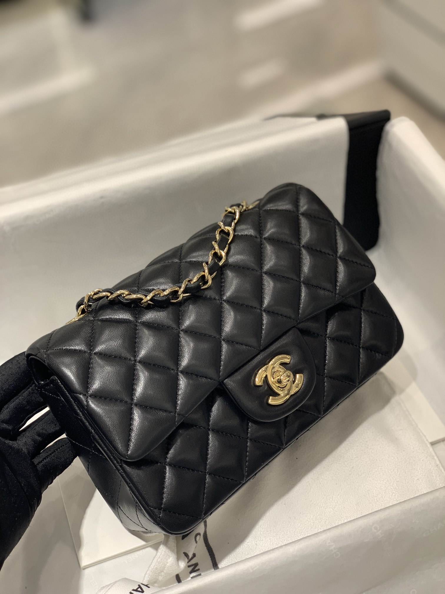 TÚI CHANEL CF 20 BODIN JOYEUX BLACK DA HAAS GOLD