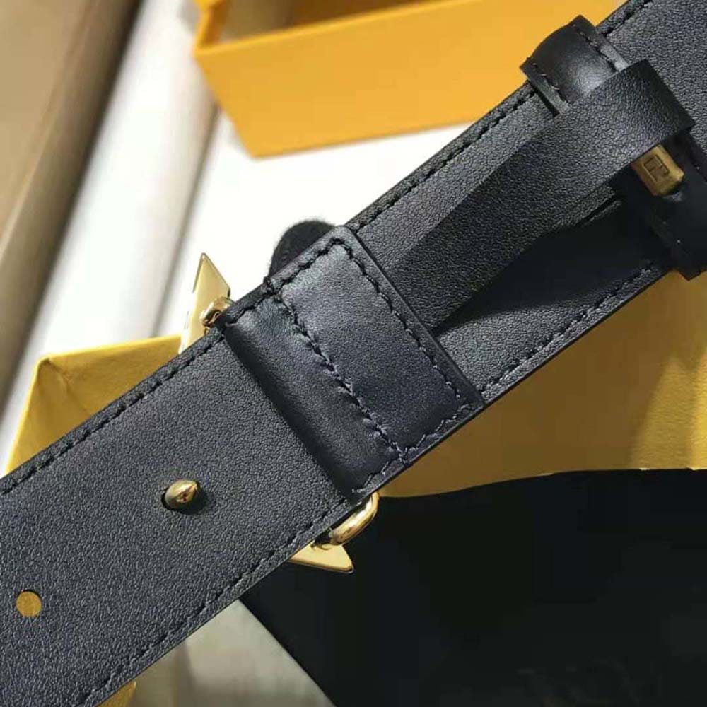 DÂY LƯNG Fendi Women Black Leather Belt
