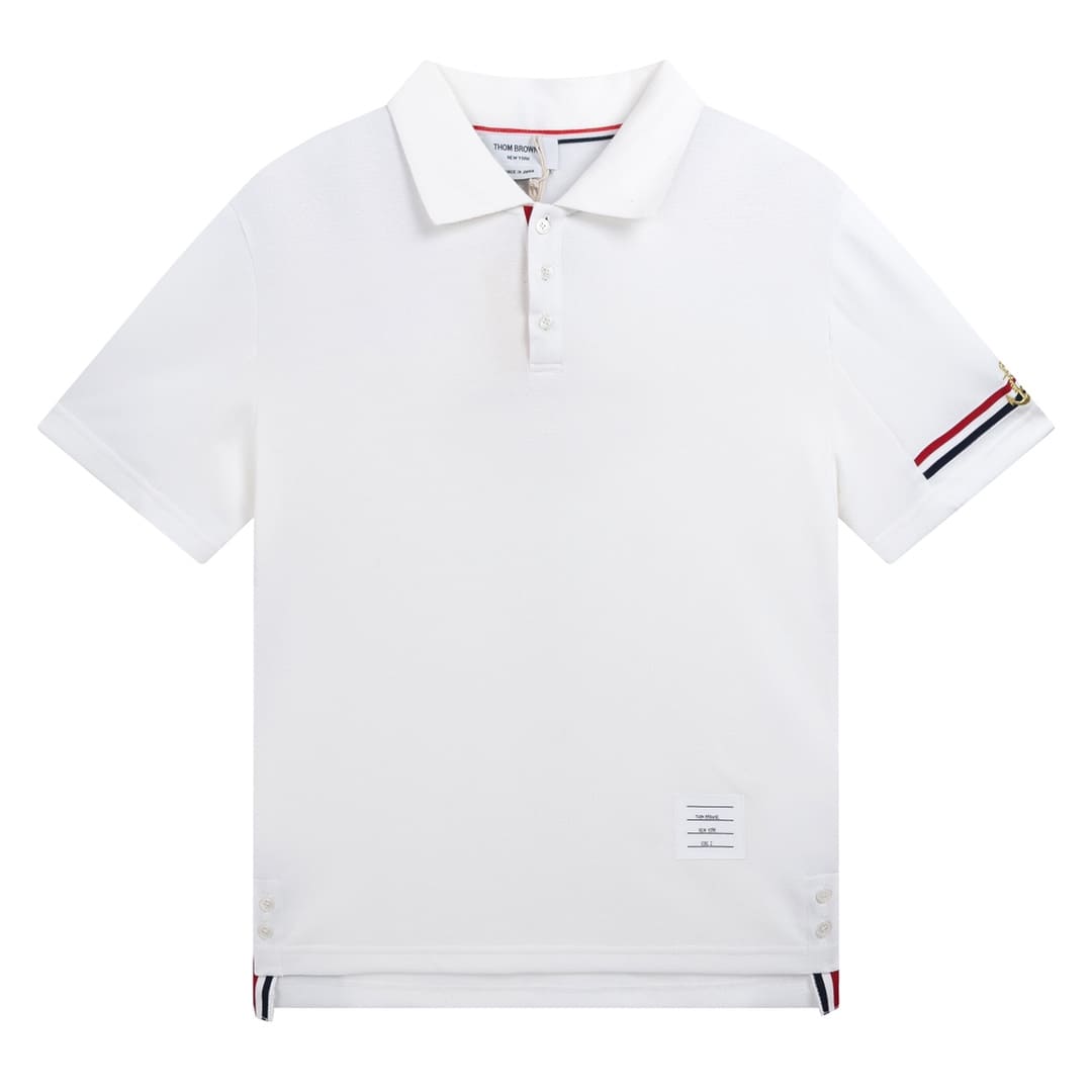 ÁO THOM BROWNE POLO SHIRT WHITE