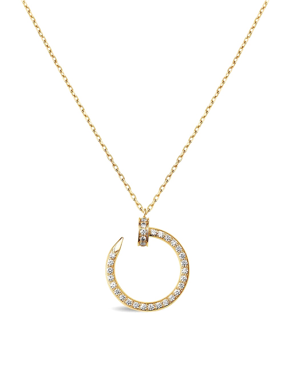 Vòng cổ CARTIER Juste un Clou kim cương vàng vàng 18K