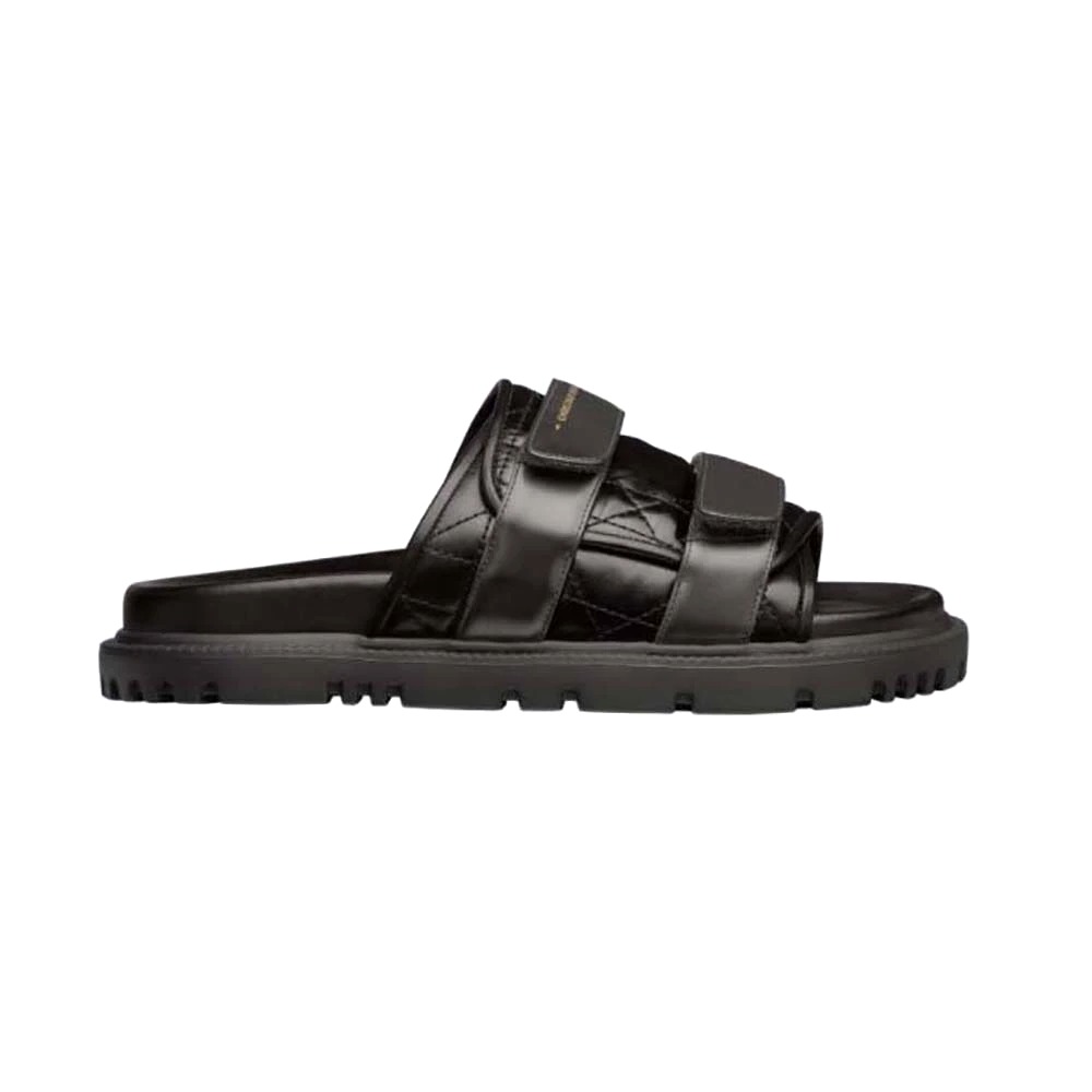 DÉP DIOR Dio(r)evolution Slide Black Quilted Cannage Calfskin