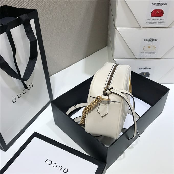 TÚI Gucci GG marmont small matelasse shoulder bag white Top Quality