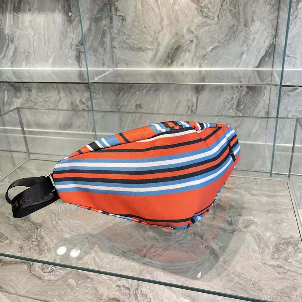 TÚI PRADA Men Printed Canvas Prada Triangle Bag-Orange