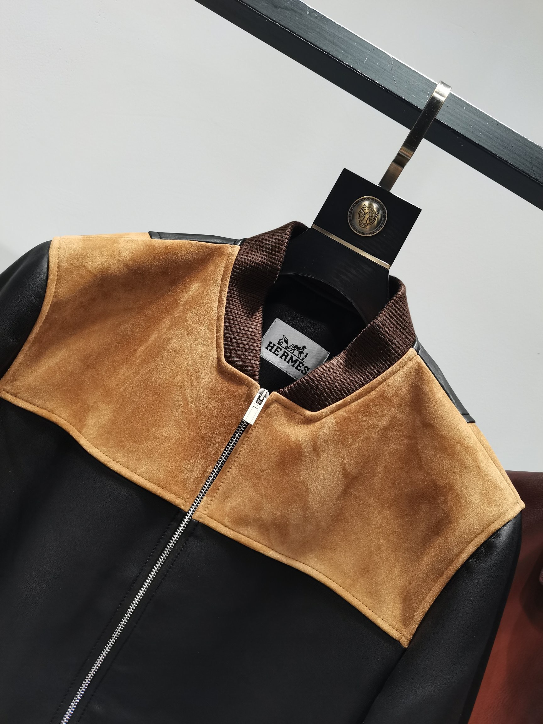 ÁO HERMES LEATHER JACKET
