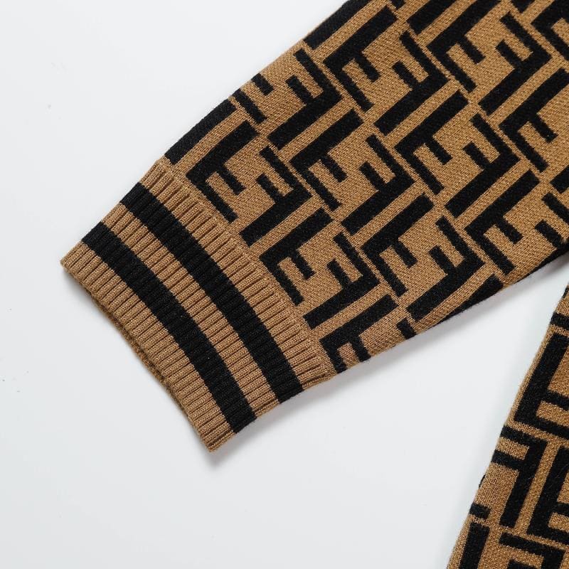 ÁO FENDI FF Brown and Black Sweater