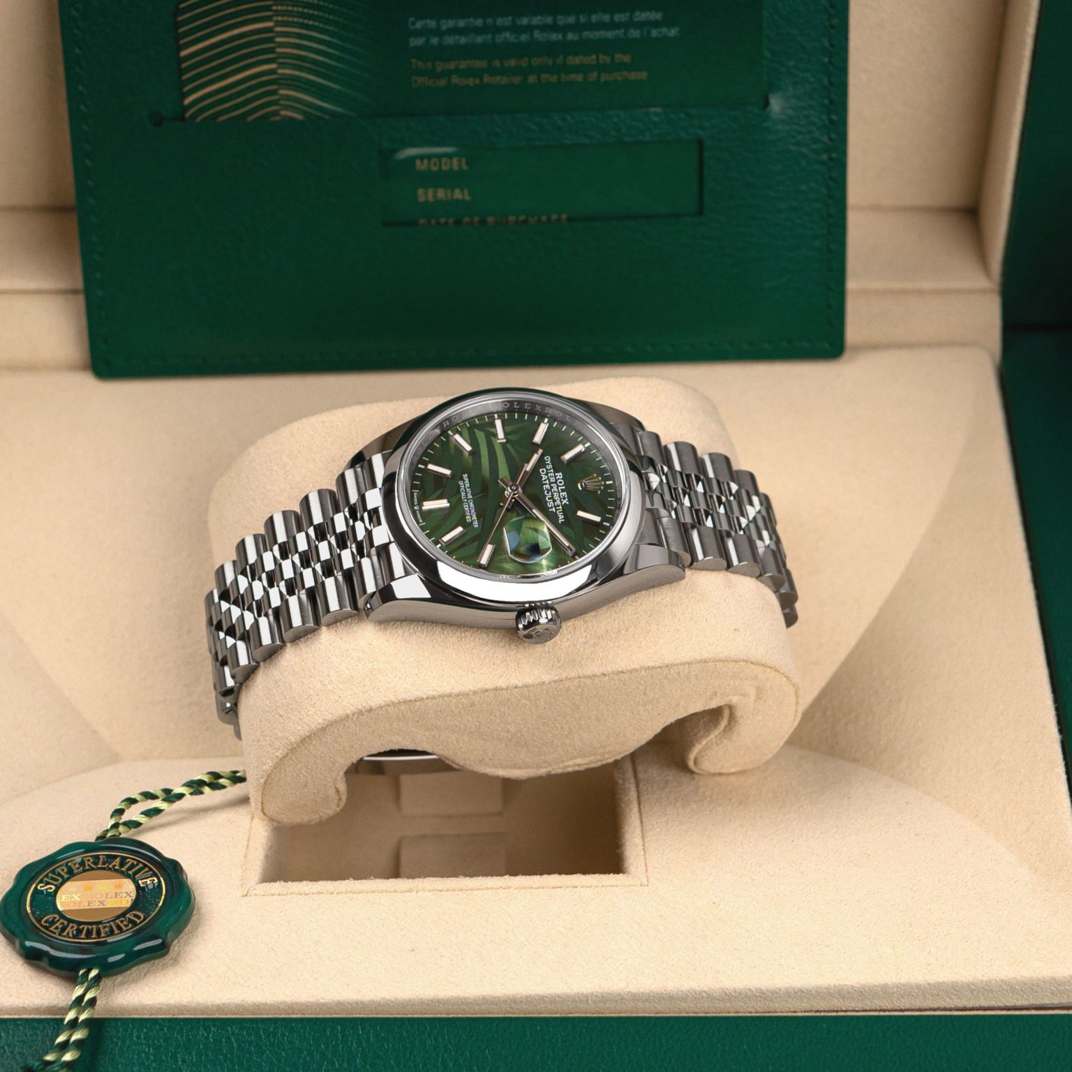 ĐỒNG HỒ ROLEX Datejust Green Palm 2021