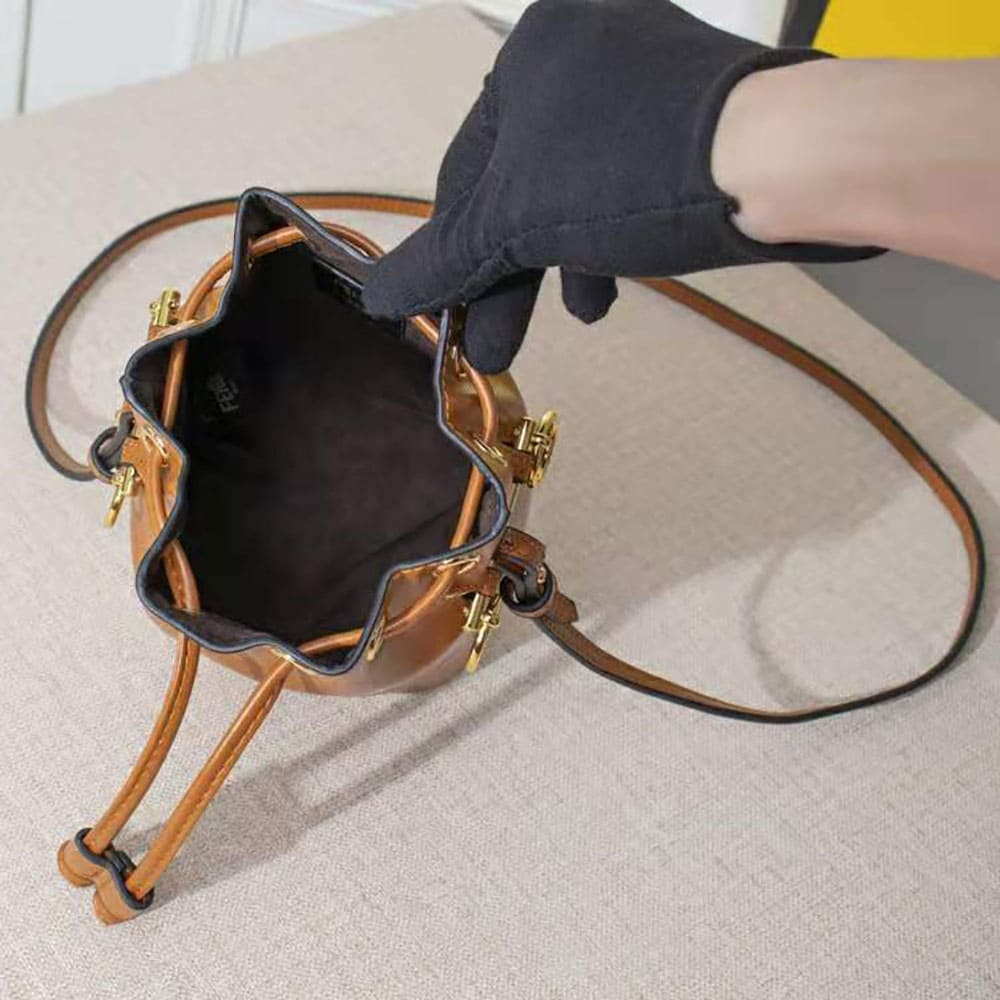 TÚI Fendi Women Mon Tresor Leather Mini Bag-Brown