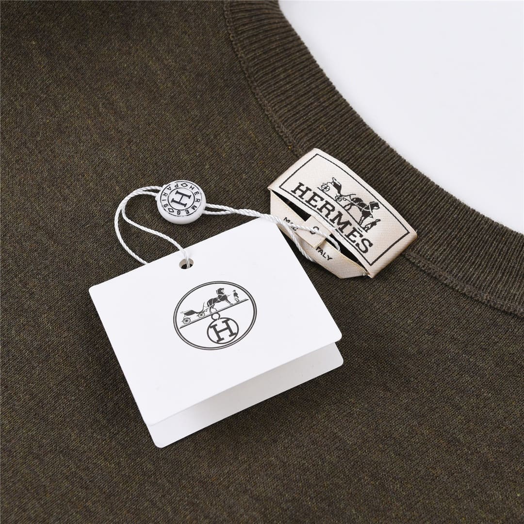 ÁO HERMES Cashmere Brown Sweater