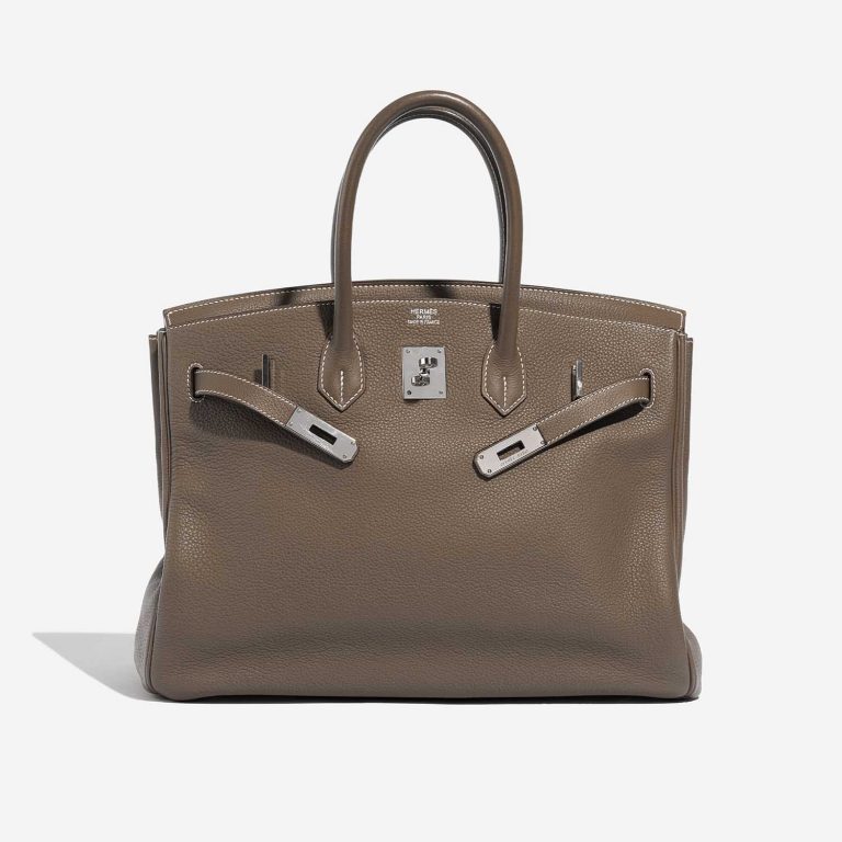 TÚI Hermès Birkin 35 Togo Etoupe Silver Buckle khóa trắng