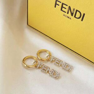 Bông tai Fendi Women Signature Gold-Colored Earrings Finish Gold