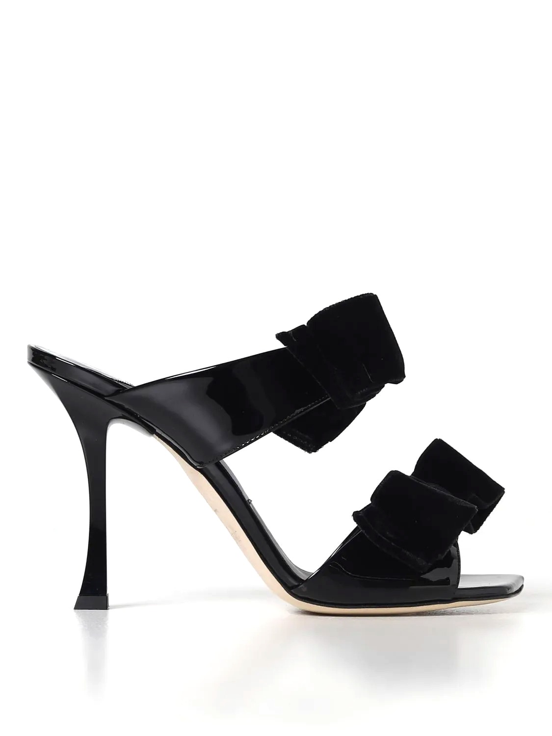 GIÀY JIMMY CHOO Black heeled sandals shoes