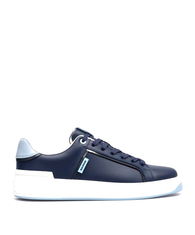 GIÀY BALMAIN BLUE LEATHER SNEAKERS