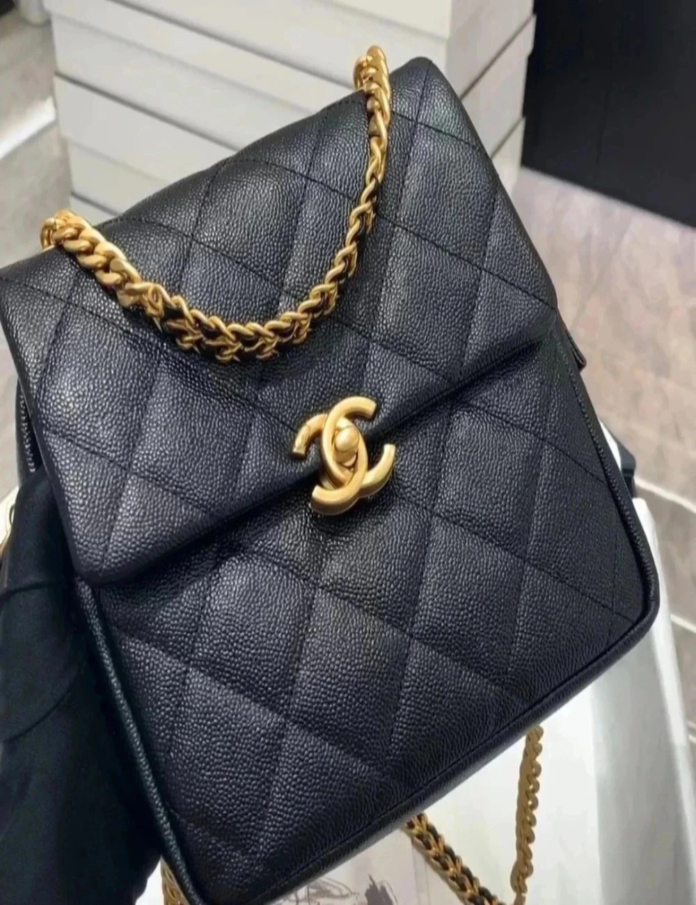 TÚI CHANEL 22P Caviar Black đen da HAAS